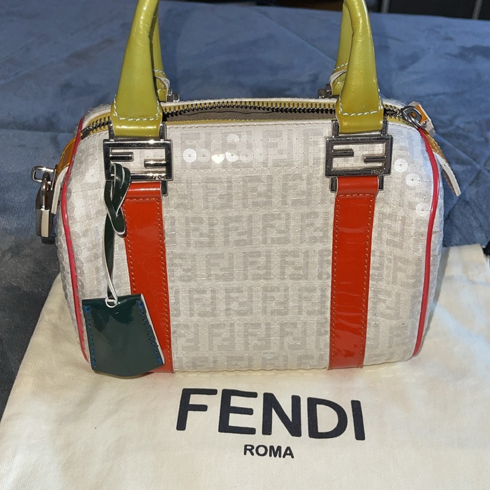 RARE FIND FENDI multicolored mini speedy hand bag pristine condition - Picture 9 of 14